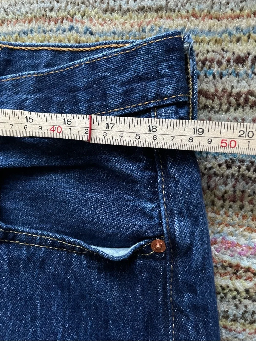 Levi's 501 Men's Straight Leg Jeans in Indigo Blue Denim Size 38x36